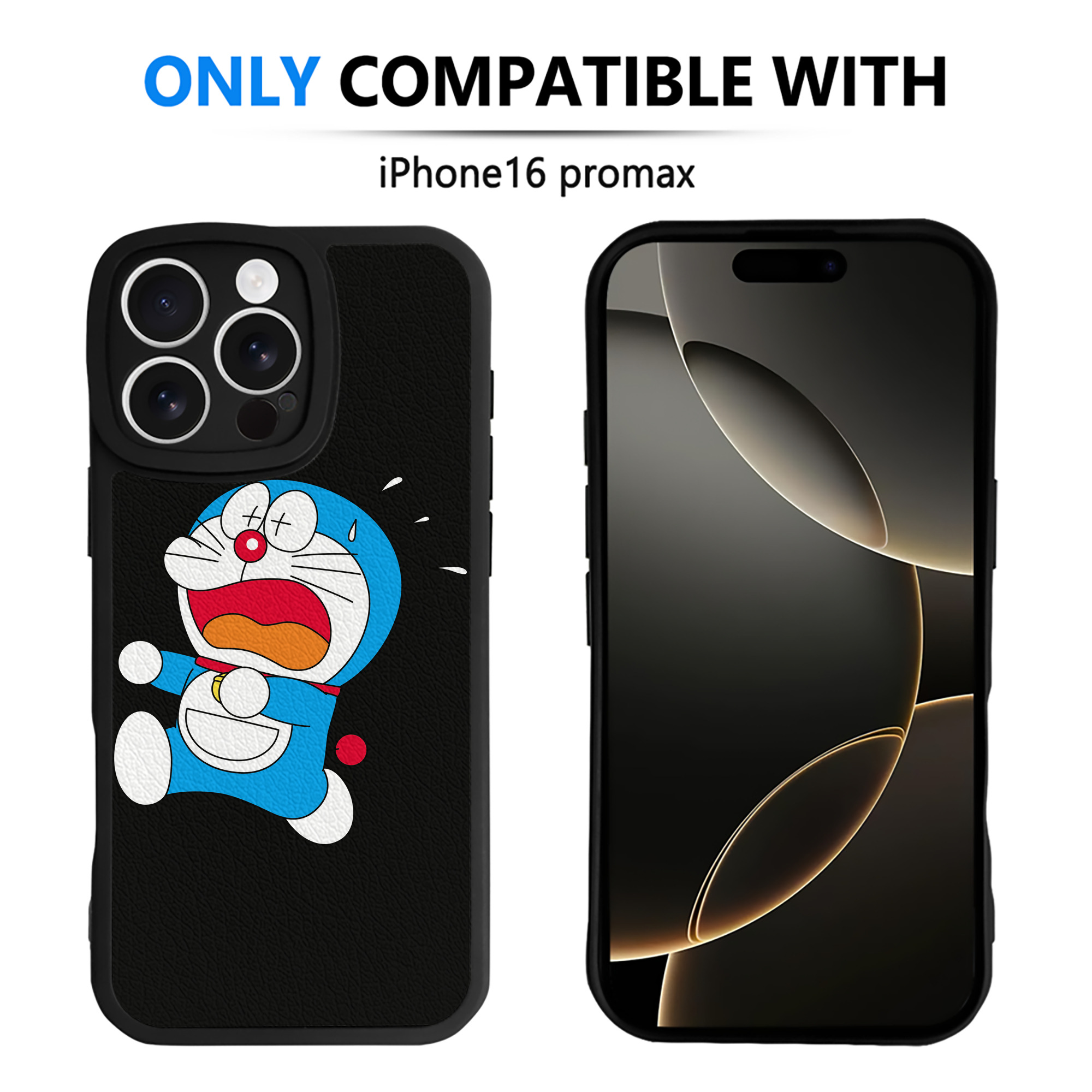 （画像用） ドラえもん Doraemon 【iPhone 16シリーズ対応】シリコンスマホケース（レザー調） 材質：シリコン